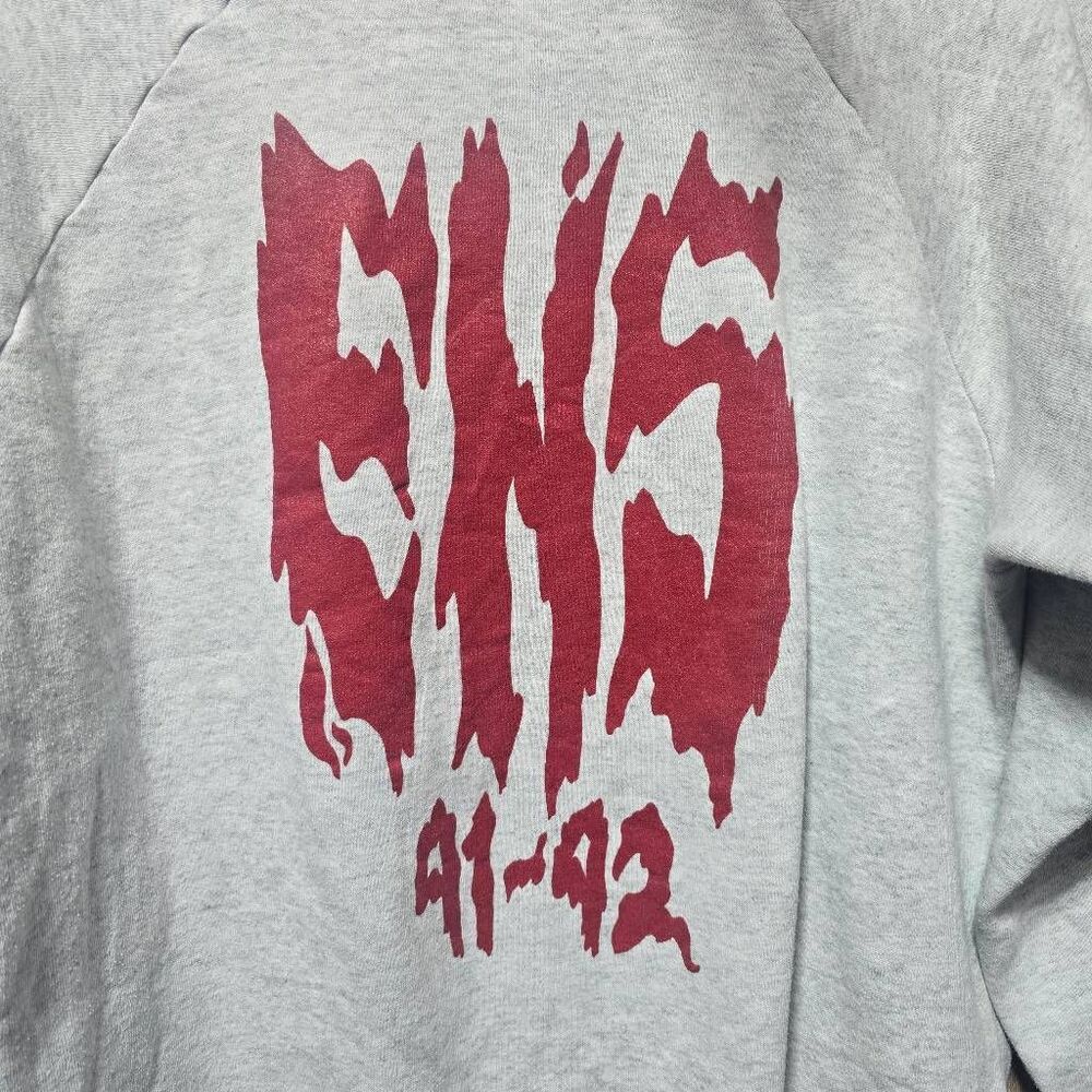 Vintage 90s ENS Take It To The Top Grey Graphic Devil Band Unisex Sweatshirt - Picture 4 of 5